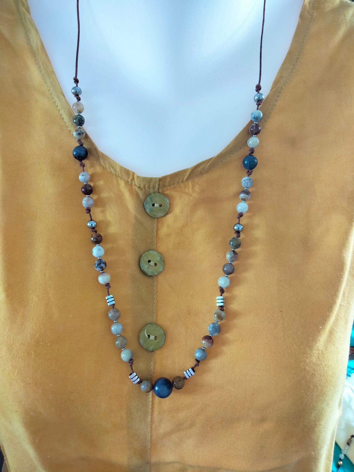 Sodalite et Agate Crazy Lace - "Sensualité - Ecoute toi"