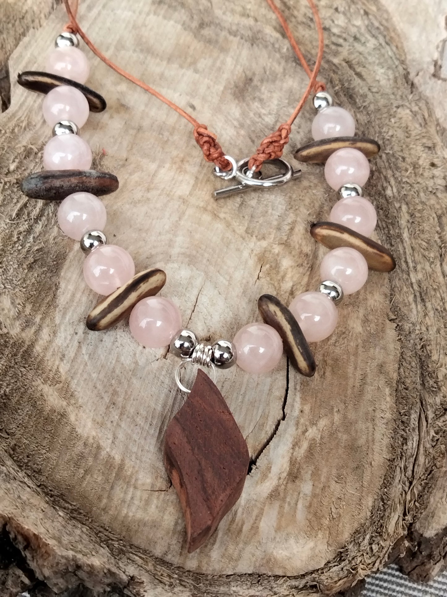 Bois de Padouk, Quartz Rose, Flamboyant